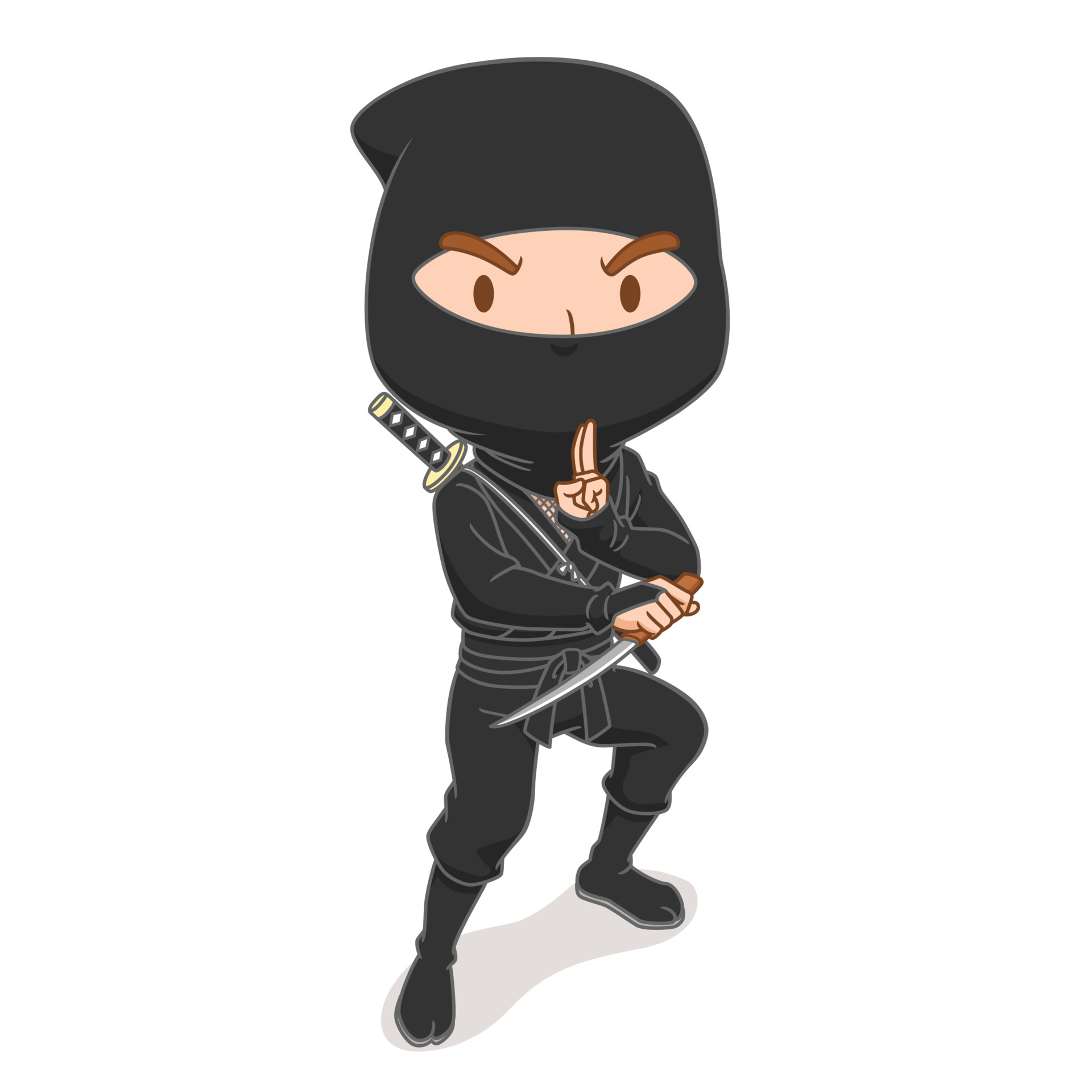 personagem de desenho animado do guerreiro ninja japonês. 4903195 Vetor no  Vecteezy